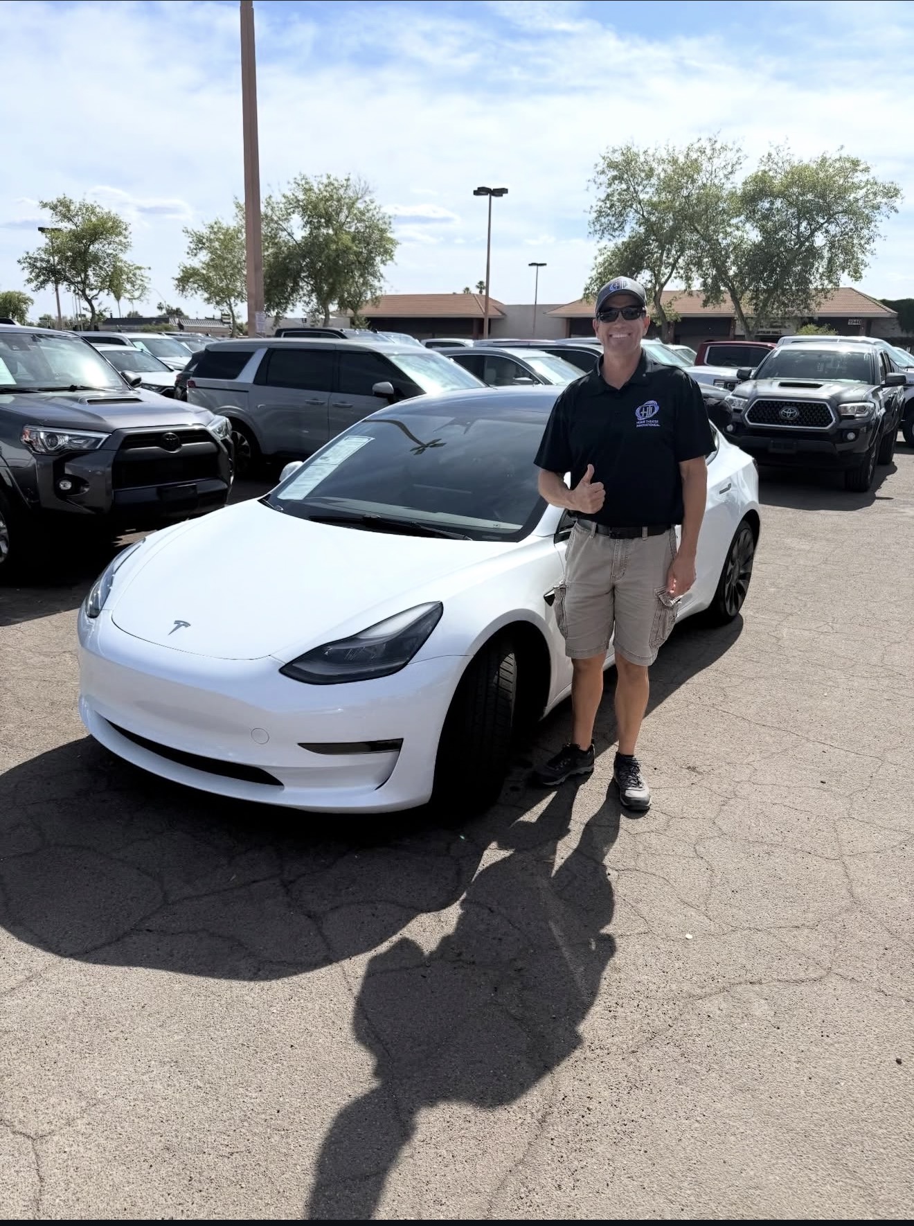 White Tesla Model 3